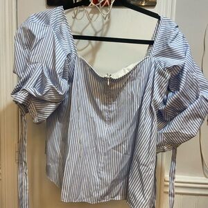 Blue Striped Women's Top